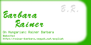 barbara rainer business card